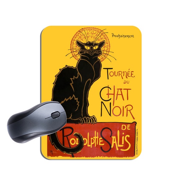 Tournee du Chat Noir Steinlen Black Cat Mouse Mat Mousepad. Vintage Art High Quality Poster Mouse Pad Painting Gift Mouse Pad