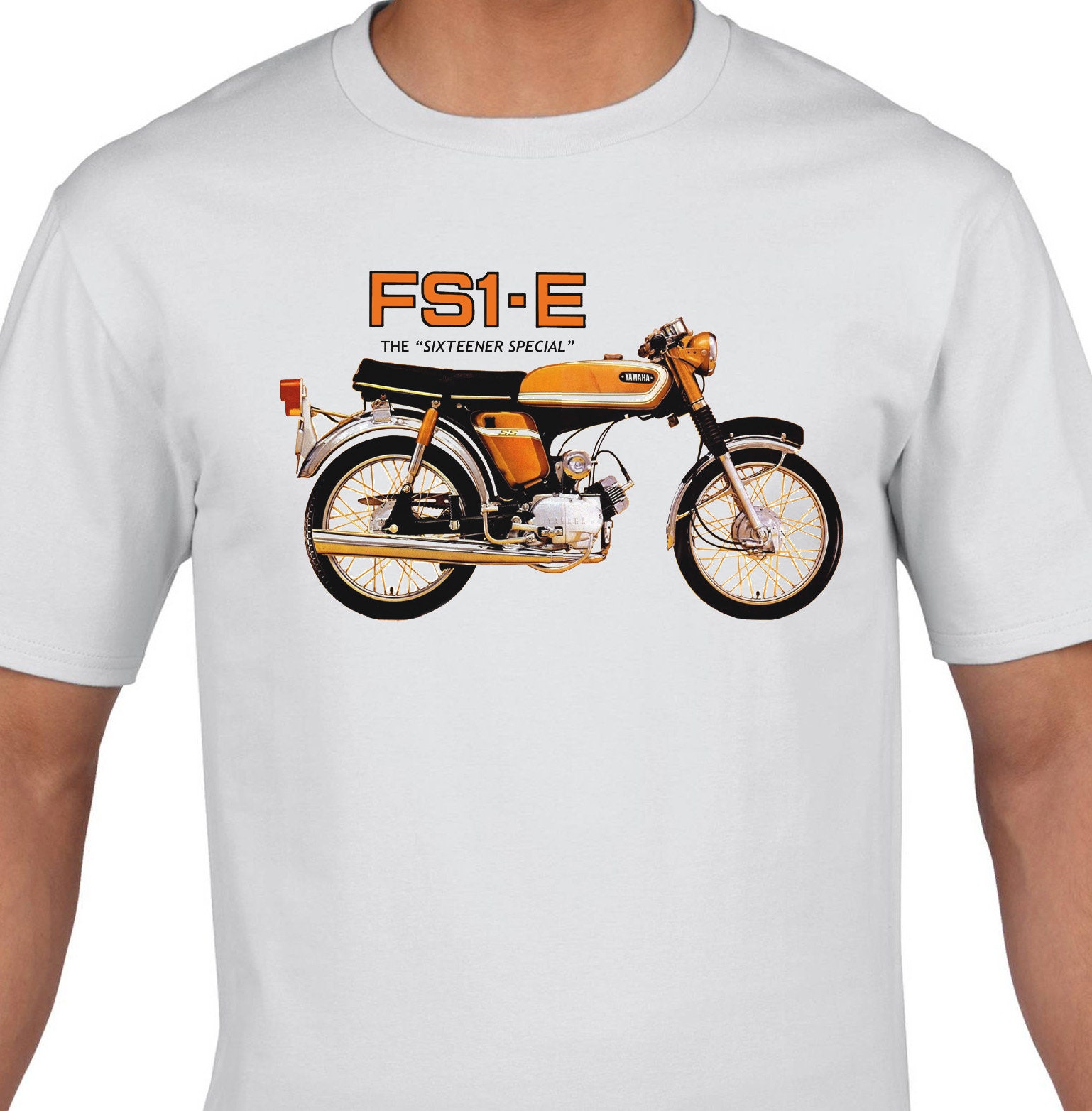 FS1-E ヴィンテージスポーツ モペッドTシャツ。Sixteenerスペシャル 