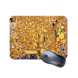 Gustav Klimt The Tree of Life Mouse Mat Mousepad. High Quality Vintage Art Nouveau Print Computer Mouse Pad. Gift Birthday Gift