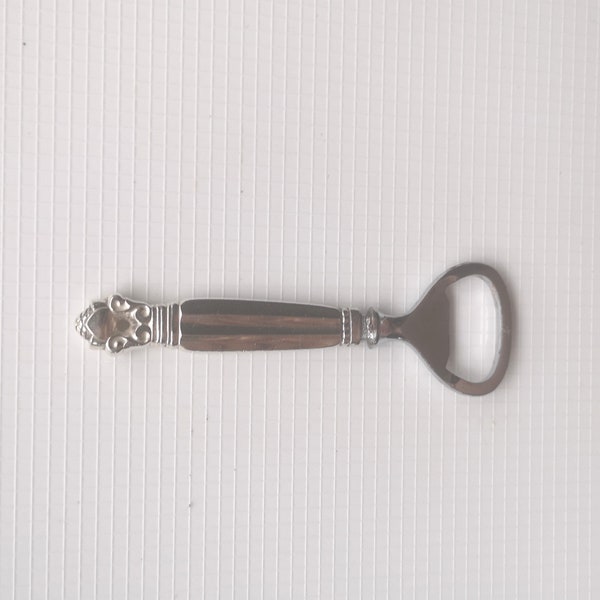 Georg Jensen Denmark Scandinavian bottle opener vintage sterling silver 925 acorn in good vintage condition