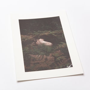 Sweden Wall Art Scandinavian Forest Nymph Fine Art Nude Prints 10x7.25 inch Photography Print Nature Body Study Stockholm, Sweden image 4