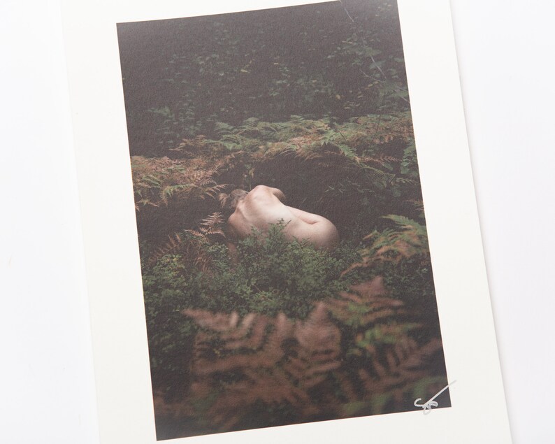 Sweden Wall Art Scandinavian Forest Nymph Fine Art Nude Prints 10x7.25 inch Photography Print Nature Body Study Stockholm, Sweden image 6