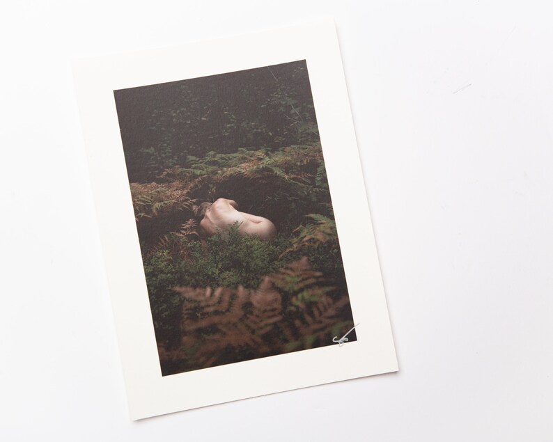 Sweden Wall Art Scandinavian Forest Nymph Fine Art Nude Prints 10x7.25 inch Photography Print Nature Body Study Stockholm, Sweden image 3