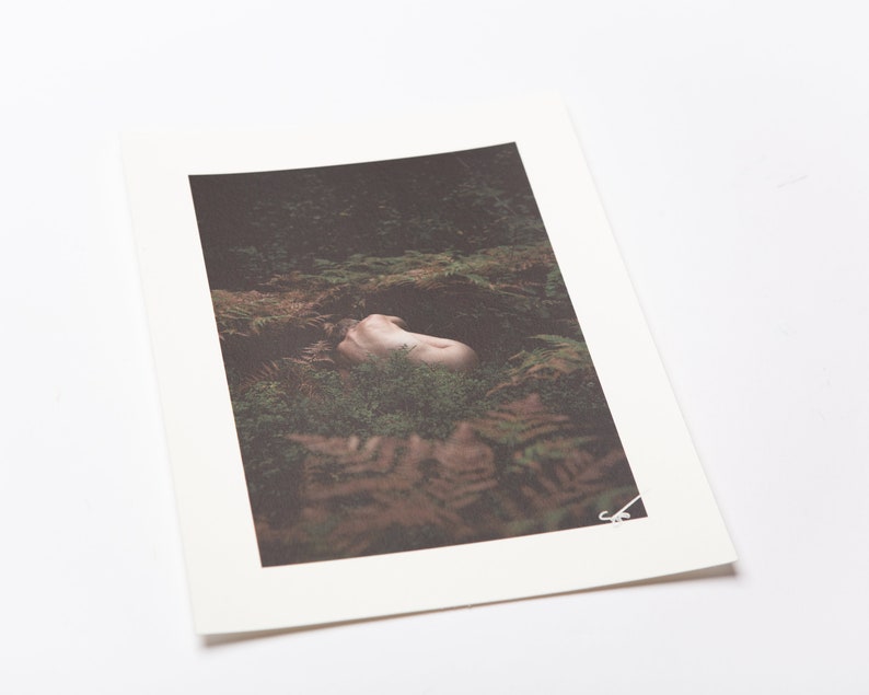 Sweden Wall Art Scandinavian Forest Nymph Fine Art Nude Prints 10x7.25 inch Photography Print Nature Body Study Stockholm, Sweden image 8