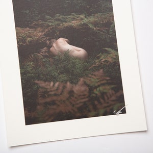 Sweden Wall Art Scandinavian Forest Nymph Fine Art Nude Prints 10x7.25 inch Photography Print Nature Body Study Stockholm, Sweden image 7