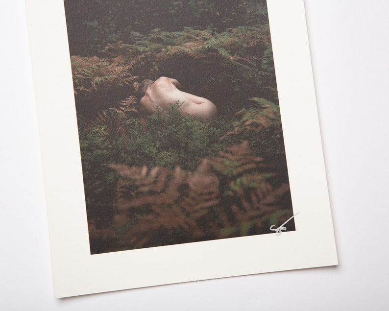 Sweden Wall Art Scandinavian Forest Nymph Fine Art Nude Prints 10x7.25 inch Photography Print Nature Body Study Stockholm, Sweden image 7