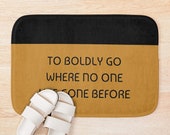 Star Trek Bath Mat ST TNG Home Decor To Boldly Go SciFi Bath Mat Trekkie Fan Gift