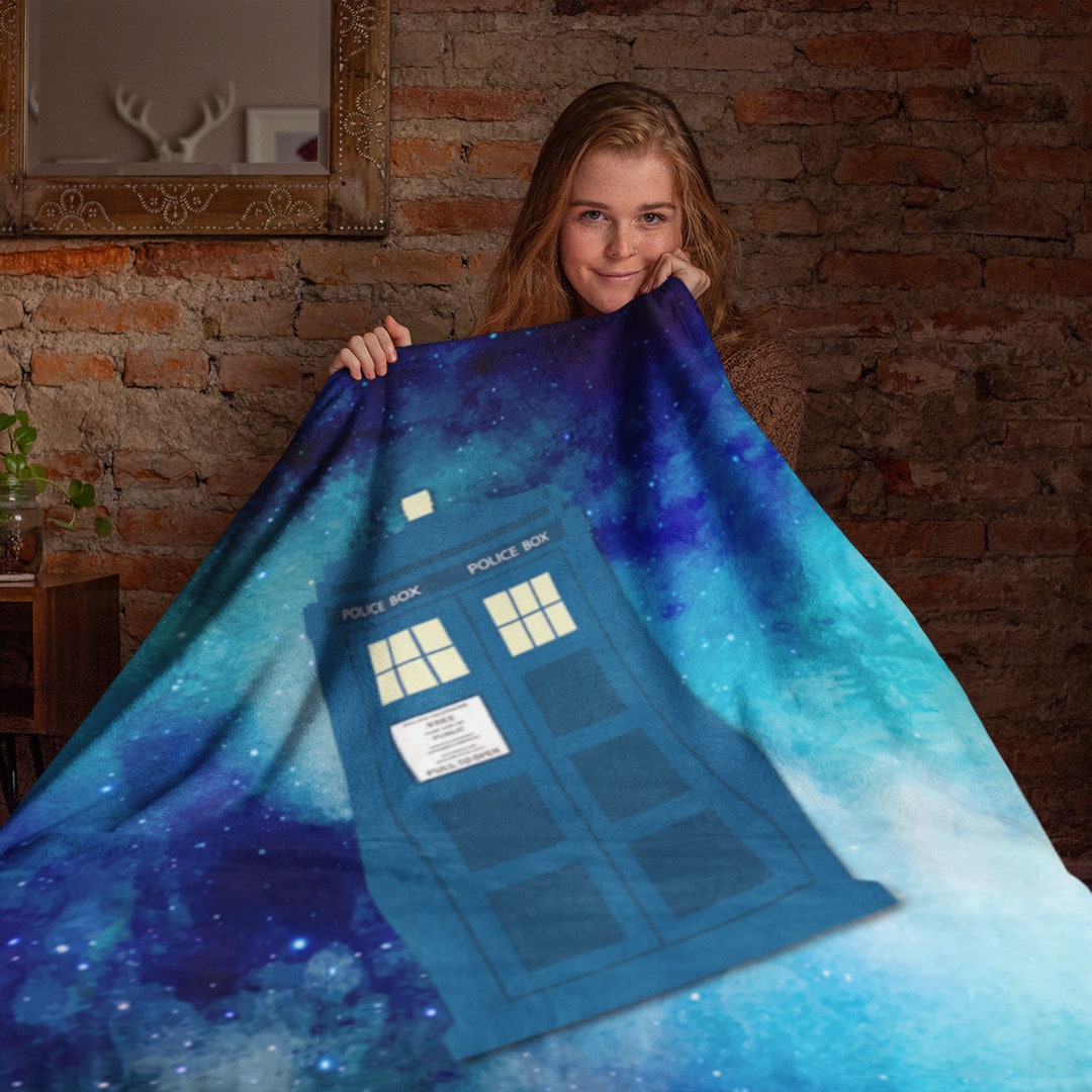 Doctor Who Blanket Tardis Blanket Dr Who Fan Gift Sherpa Etsy