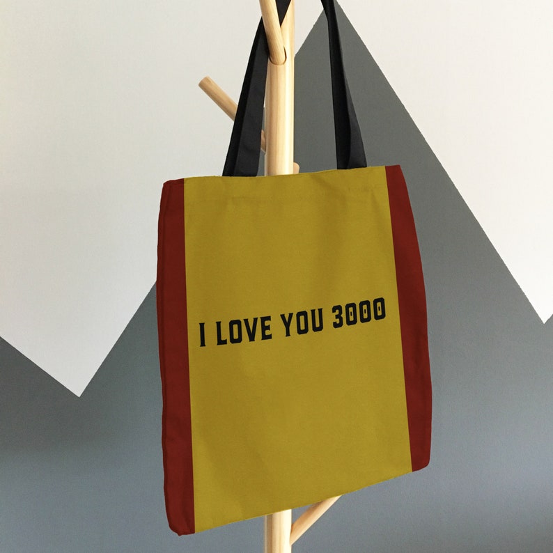 love you 3000 Quote Avengers Endgame Tote Bag Iron Man Quote Bag Avengers Fan Gift