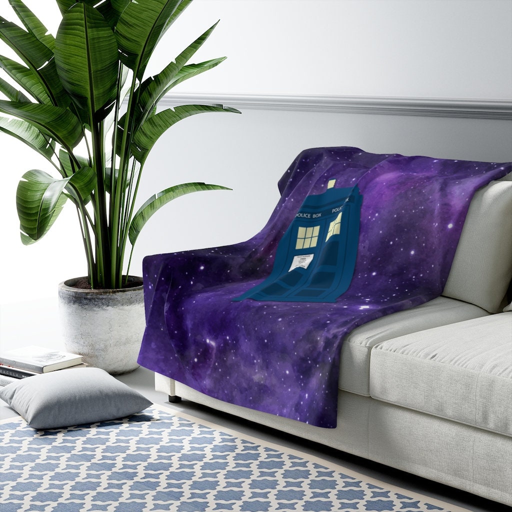 Doctor Who Blanket Tardis Blanket Dr Who Fan Gift Sherpa Etsy