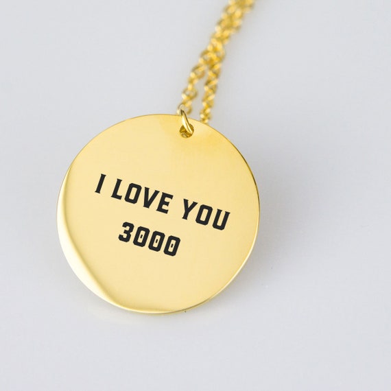 I Love You 3000 Necklace Iron Man Tony 