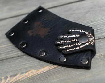 Hults Bruk Agdor Hand Painted Buffalo Leather Skeleton Sheath