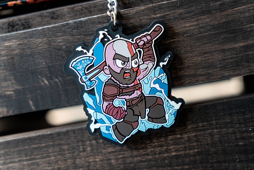 Kratos Legendary Warrior PVC Keychain - Etsy