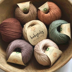 Studio Sam Pure Cotton Yarn Set for Knitting and Crochet. Pack of 10  Skeins, Total 1850 Yards. Fine Yarn for Baby Blankets and Clothes. Pastel  Dreams