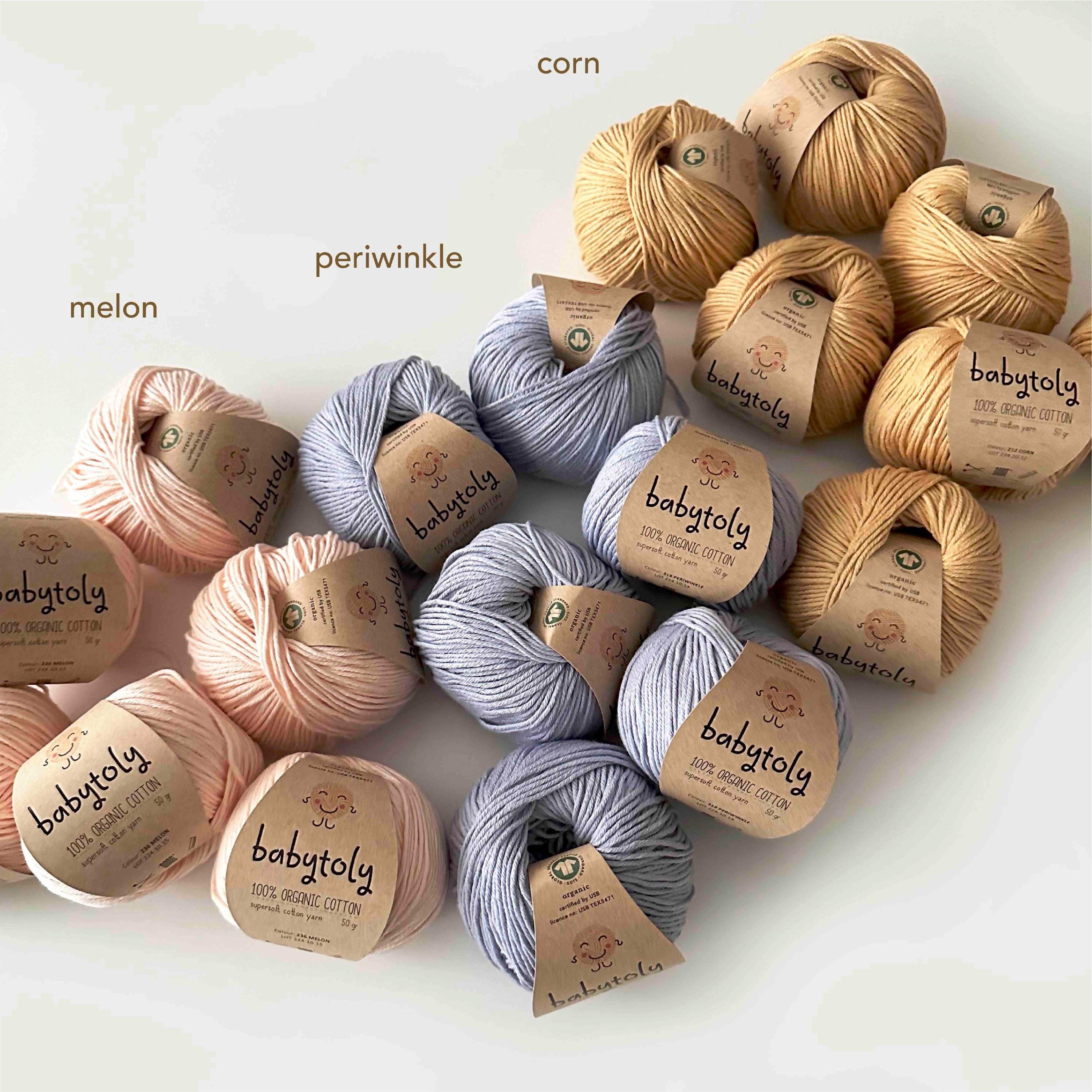 Organic Cotton Yarn, 50 Gr (1.76 Oz) 105 Mt (115 Yrd) Super
