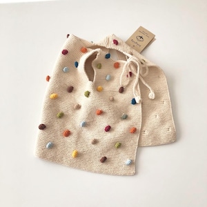 Hand Knitted Baby / Kids Vest Popcorn Vest Handmade Kids Knitwear 100% Organic Cotton Natural, Ethically made, Various colors image 2
