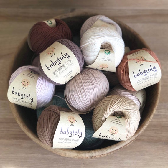 Babytoly Organic Cotton Yarn Sample Color Card, Super Soft GOTS  