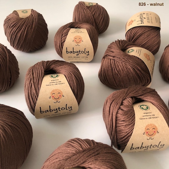 Organic Cotton Yarn, 50 Gr (1.76 Oz) 105 Mt (115 Yrd) Super