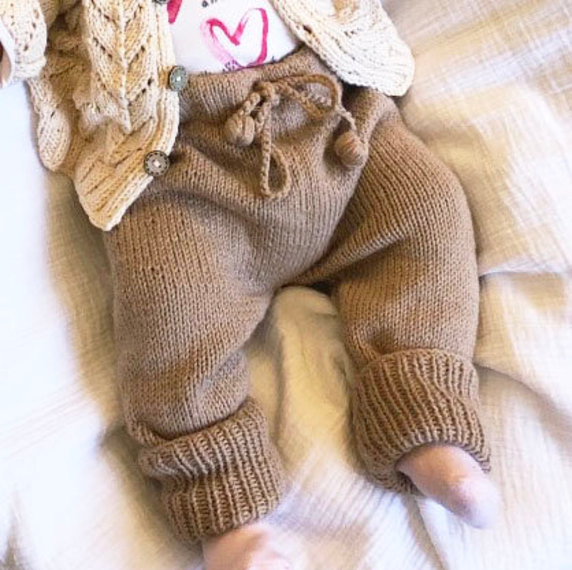 Baby Herra Knit Bow Pants main image 1