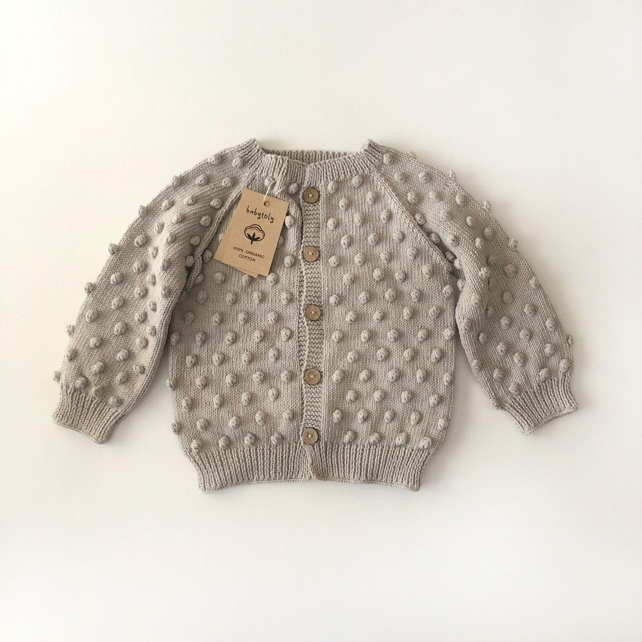 babytoly Popcorn Sweater natural 1-3y-
