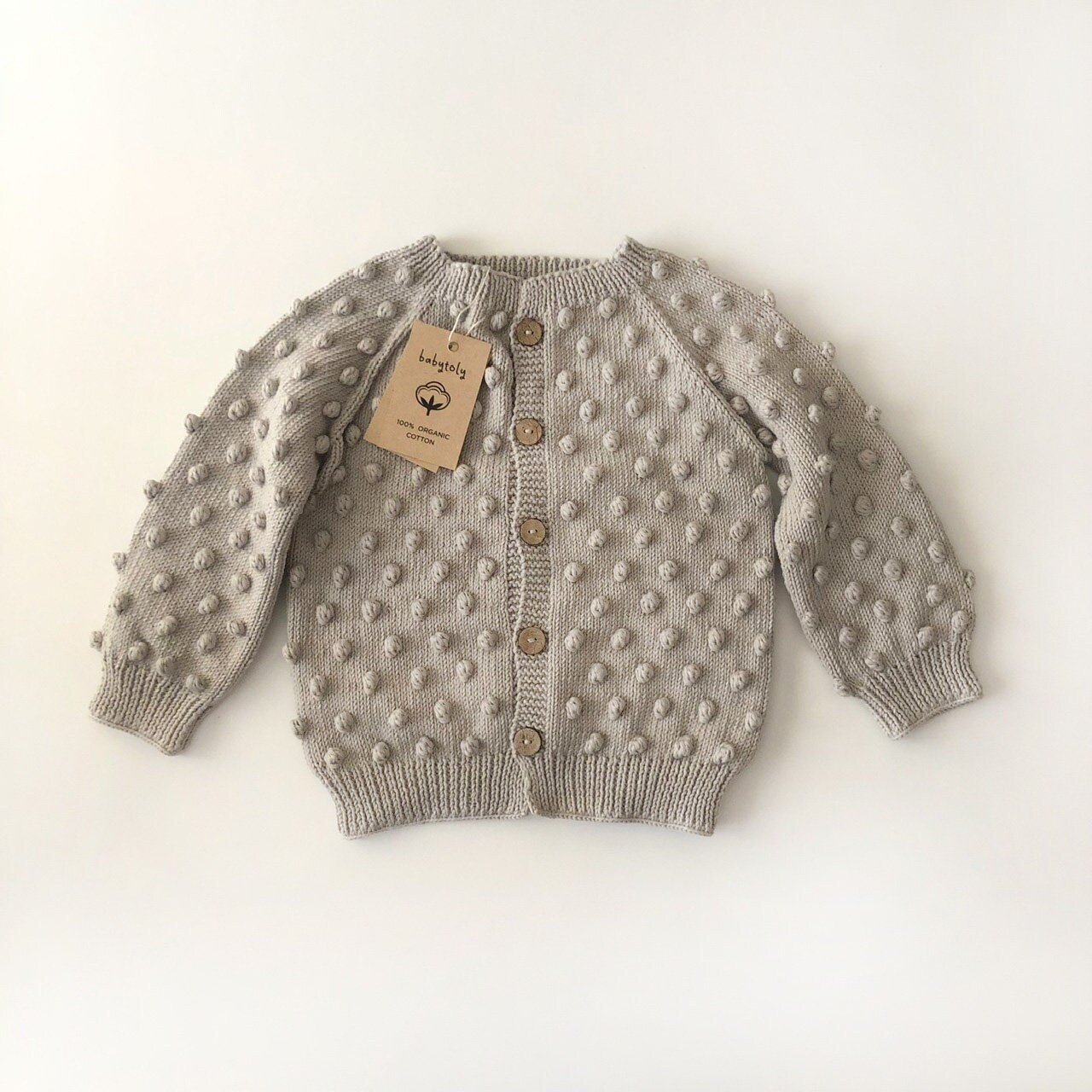 babytoly popcorn sweater Y Beige