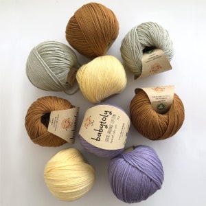 Organic Cotton Yarn, 50 gr 1.76 oz 105 mt 115 yrd Super Soft GOTS Certified 100% Organic Cotton Knitting and Crochet Yarn image 5