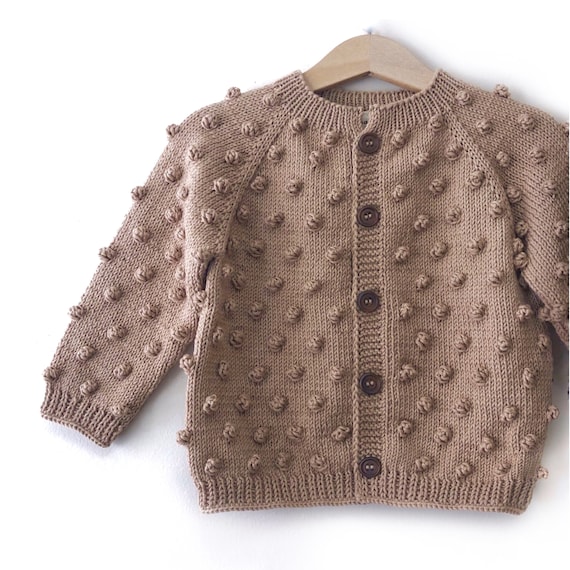 baby popcorn cardigan