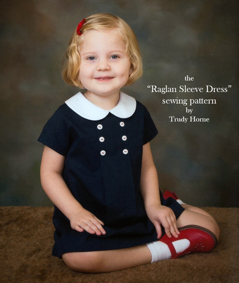 The Raglan Sleeve Dress sewing pattern | Etsy