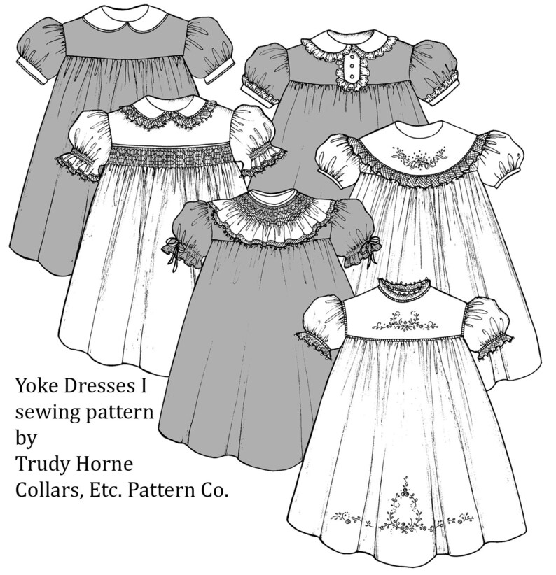 Yoke Dresses I sewing pattern by Collars Etc. Pattern Co. Etsy