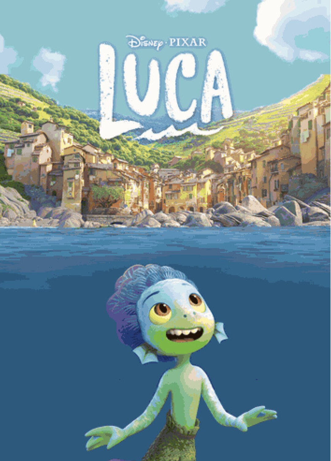 Luca Seaside Poster Cross Stitch Pattern | Italy Coast Ocean Sea ...