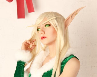 Orejas largas de elfo de la noche y elfo de sangre para disfraz de cosplay de World of Warcraft