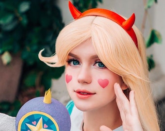 Star vs. the Forces of Evil Star Butterfly Röd Rosa Horn Huvudbonad