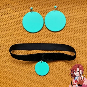 Accessories necklace and earrings for cosplay Momo Ayase from Dandadan