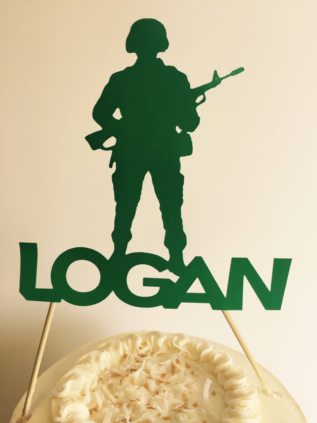 Custom Made Army Soldier Cake Topperbirthday Cake Topper Etsy