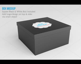 Product Box Mockup Square Box Mockup 3d Box Mockup Cake Box Mockup Branding Mockup Instant Digital Download Free Logo 3d Mockups
