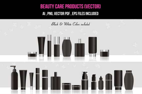 Cosmetics Clipart Beauty Clipart Skin Care Products Clipart Etsy