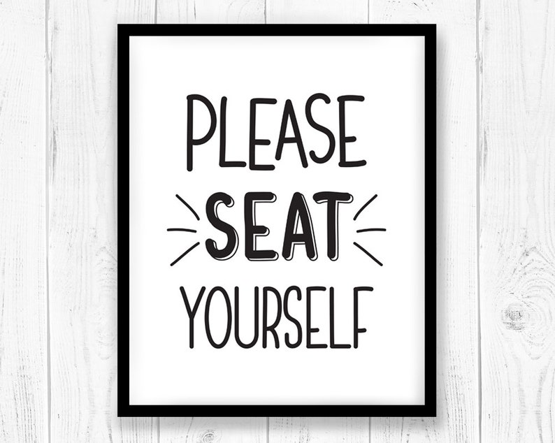 Please seat yourself print Bathroom wall decor Printable Etsy