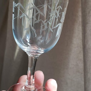 Vintage Wine Glass, Sasaki Etched Bamboo Wine, Vintage Barware, Vintage Glassware, Wine Glasses, Vintage Cocktail Glass, Set of 6 image 6