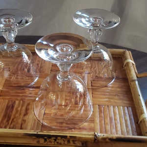 Vintage Libbey Colonial Heritage Cocktail Coupe, Vintage Coupe Glasses, Champagne Coupe, Etched Trio Glassware, Set of 3 image 7