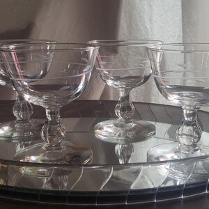 Vintage Coupe, Libbey Interlude, Champagne Coupe, Martini Glass, Vintage Cocktail Glass, Vintage Glassware, Vintage Barware, Set of 4