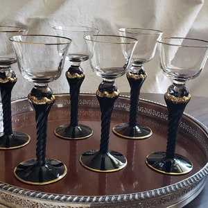Vintage Glassware, Art Deco Glasses, Vintage Cordials, Vintage Barware,