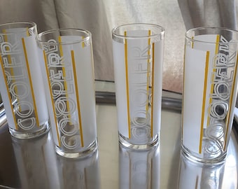 Vintage Libbey Glassware, Cooler Collins Glasses, Vintage Barware, Vintage Cocktail Glasses, Set of 4