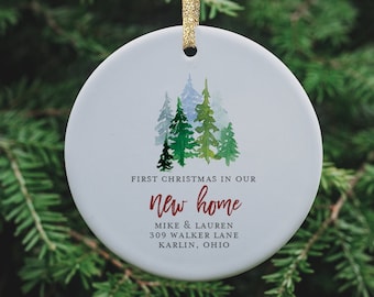 First Christmas In Our New Home Ornament Personalized Gift First Christmas New House, New Home Gift For Wife Custom Christmas Ornament House