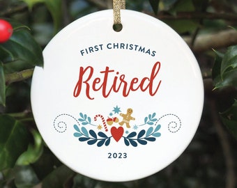 Retired Christmas Ornament Coworker Retirement Gift Retired Nurse Teacher Retirement Gift Woman Retirement First Christmas Retired Ornament