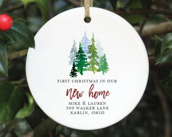 First Christmas In Our New Home Ornament Personalized Gift First Christmas New House, New Home Gift For Wife Custom Christmas Ornament House