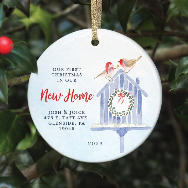 First Christmas New House Personalized Christmas Ornament, Personalized New Homeowners Christmas Gift New Homeowner Personalized Ornament