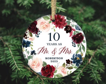 Anniversary Gift, Personalized Anniversary Christmas Ornament, Wedding Anniversary 10th Anniversary, 50th Anniversary, Custom Anniversary