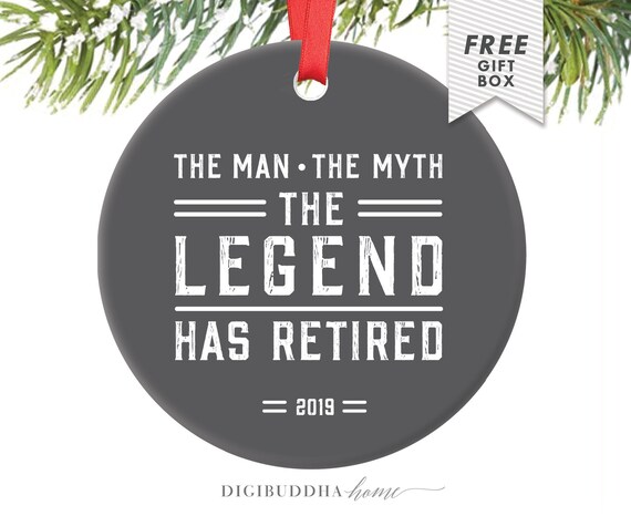 The Legend Has Retired The Man The Myth The Legend Ornament Etsy