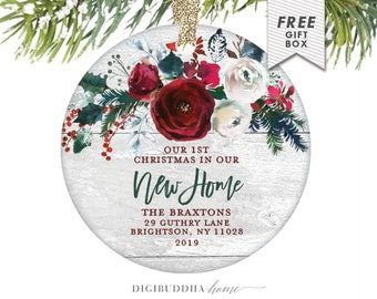 New Homeowner Gift Ideas, Our 1st Christmas In Our New Home, New House Christmas Ornament, First Christmas New House Ornament Personalized