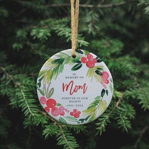 In Memory of Mom Gifts, Memory of Mother, Mom in Heaven, Sympathy Gift Mom Christmas Ornament Personalized, Loss of Mother, Loss of Mom Gift image 6